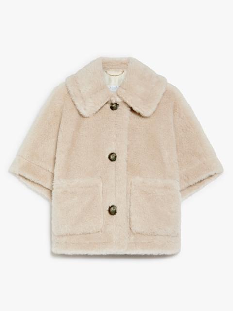 Max Mara NEWTERZO1 Cape in alpaca and wool Teddy fabric