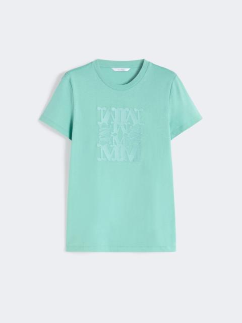 Max Mara GIOVANE Jersey logo T-shirt - WATER