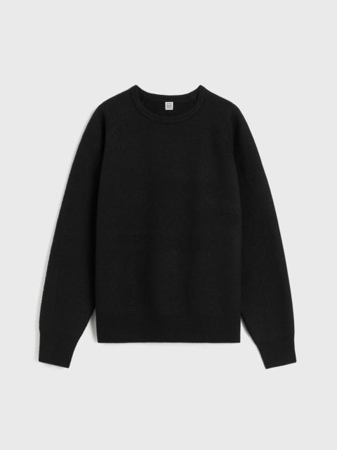 Crew-neck wool knit black