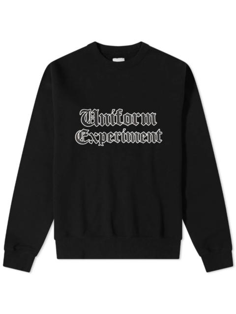 Uniform Experiment Uniform Experiment Gothic Logo Crew Sweat