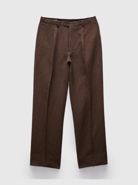 KAPTAIN SUNSHINE Wool Hemp Neutral Trousers in Brown