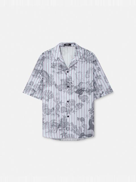 VERSACE Coral Theatre Striped Shirt