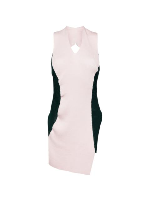ISSEY MIYAKE asymmetric ribbed-knit top