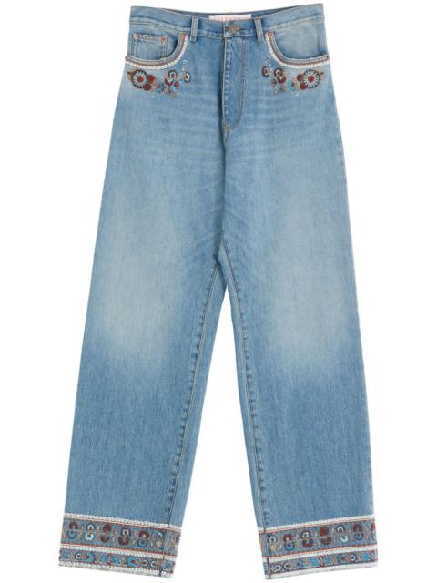 Valentino embroidered jeans