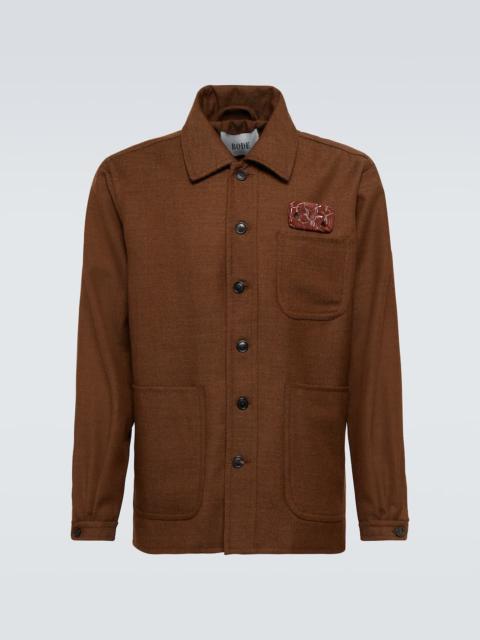 BODE Brooch wool shirt jacket