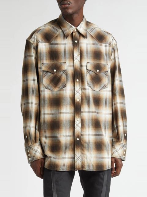 x Rafu Plaid Snap-Up Western Shirt