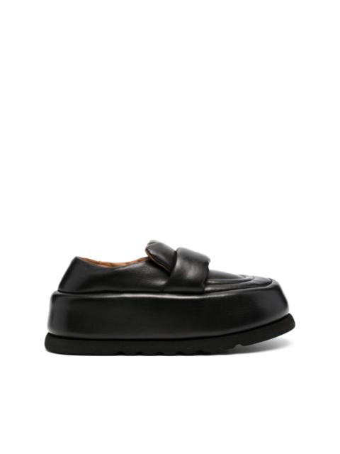 40mm leather platform loafers