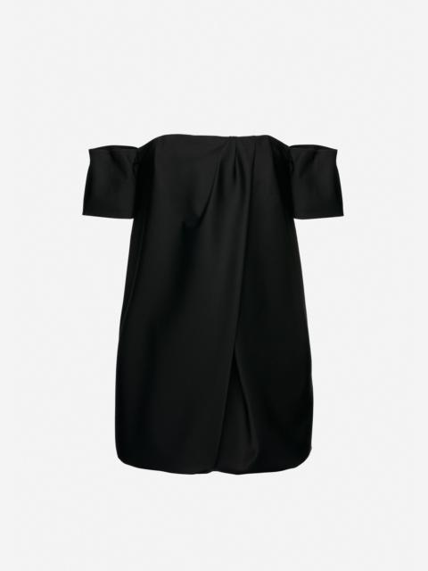 MAGDA BUTRYM Off shoulder bubble mini dress in black