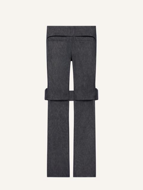 courrèges STRAP DENIM BOOTCUT PANTS