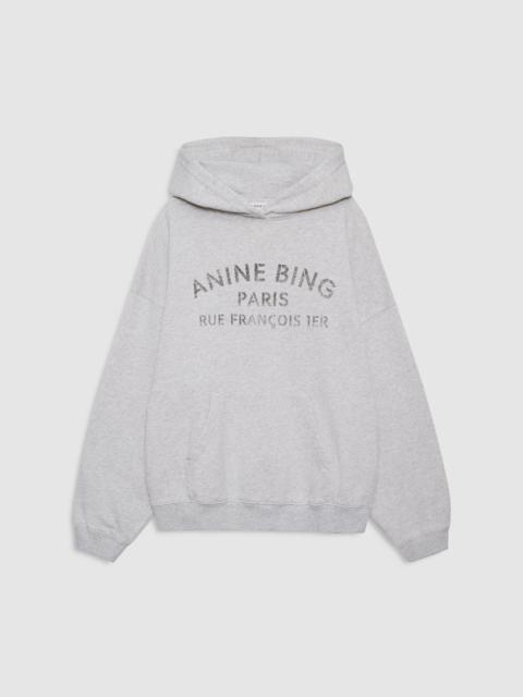 ANINE BING Harvey Sweatshirt Paris Stencil - Heather Grey