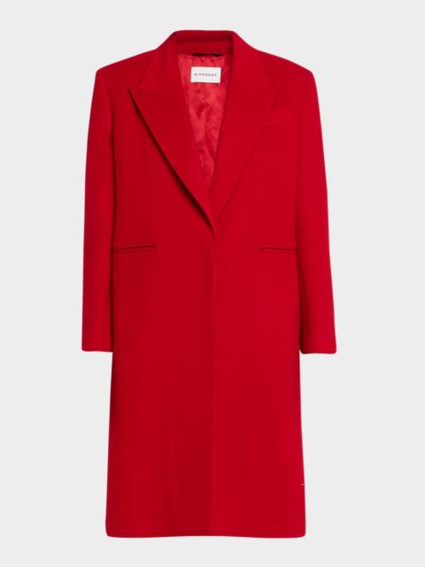 Givenchy Single-Breasted Mid-Length Wool Coat