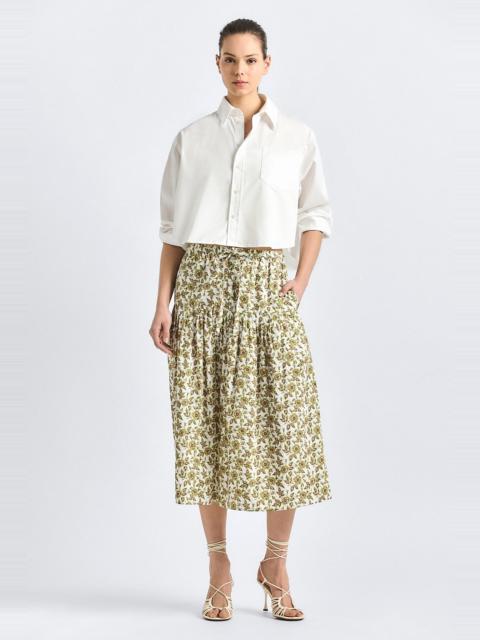 DEREK LAM 10 CROSBY BEAU DROP WAIST MIDI SKIRT