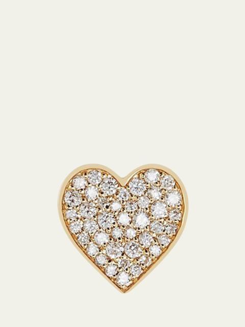 SYDNEY EVAN Anniversary Diamond Single Heart Stud Earring
