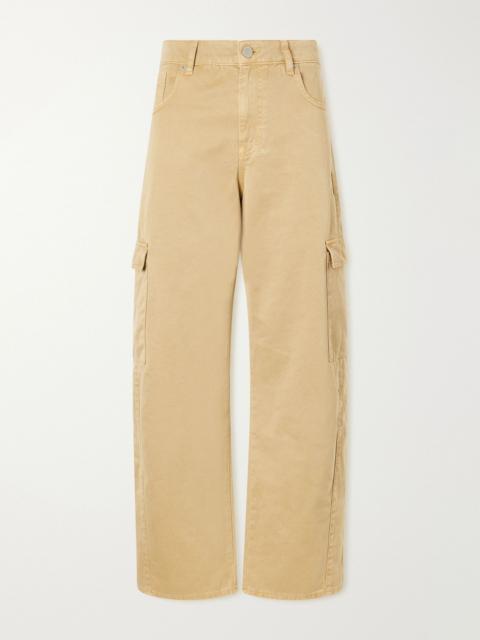 LA LIGNE Cargo Barrel high-waist wide-leg jeans Camel