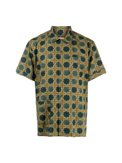 zalij-pattern cotton shirt