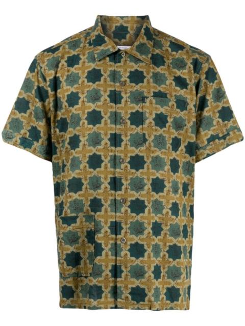 zalij-pattern cotton shirt