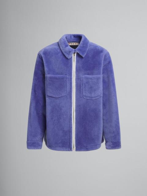 Marni LIGHT BLUE SHAVED SHEARLING JACKET
