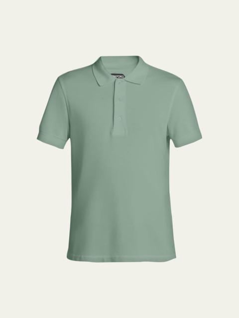 TOM FORD Men's Lyocell Pique Polo Shirt