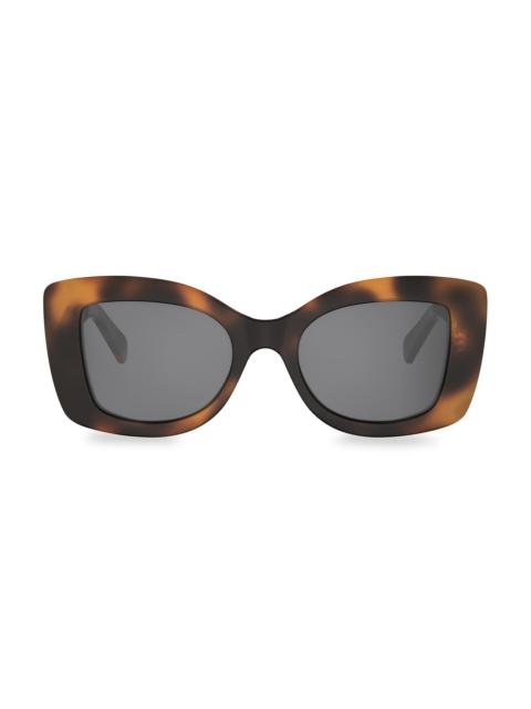 CELINE Women's Celine 3 Dots 52MM Geometric Sunglasses - Blonde Havana Smoke