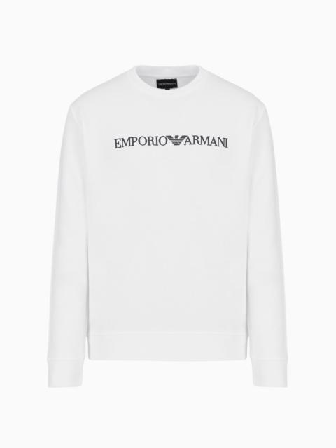 Modal-blend sweatshirt with logo print