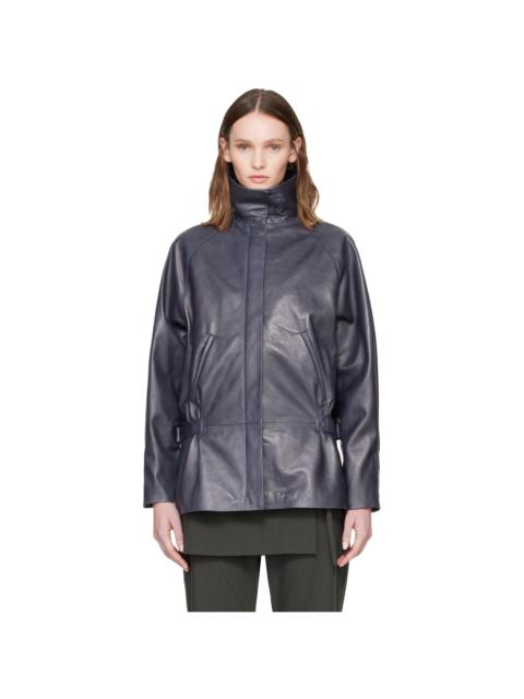 paloma wool Navy Llança Leather Jacket