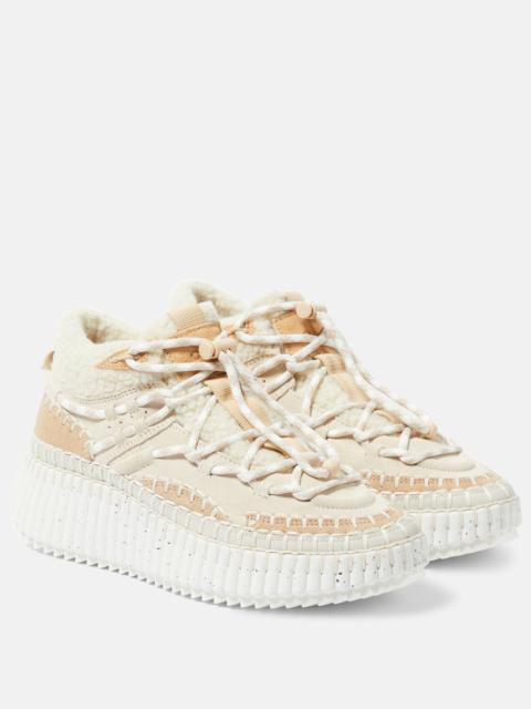 Chloé Nama shearling-lined high-top sneakers