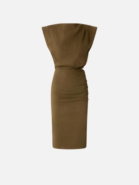 PINKO BUTTONED SLEEVELESS LINEN DRESS