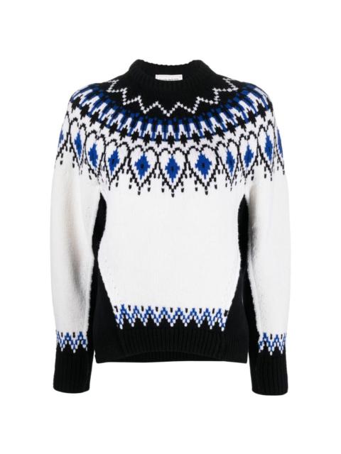 fair-isle intarsia wool jumper