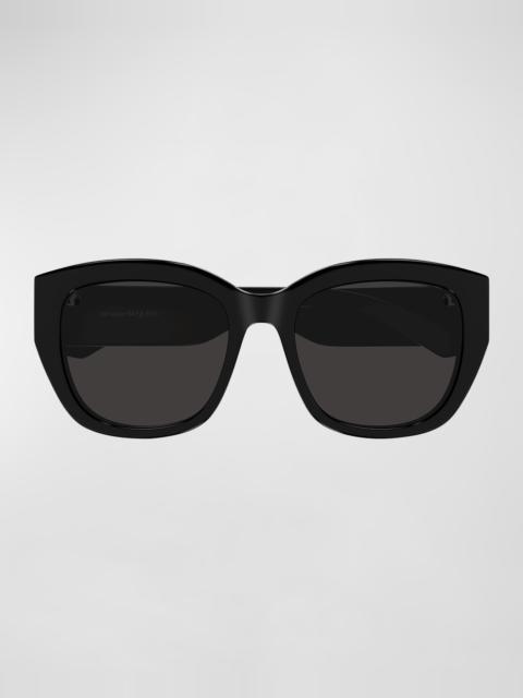 Alexander McQueen Logo Acetate Butterfly Sunglasses