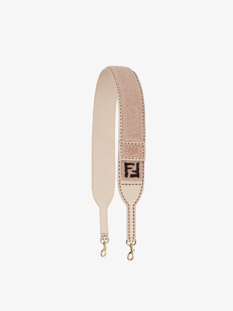 FENDI Pink sheepskin shoulder strap