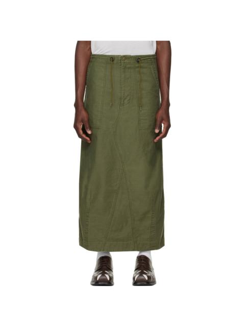 NEEDLES Khaki Back Sateen String Fatigue Skirt