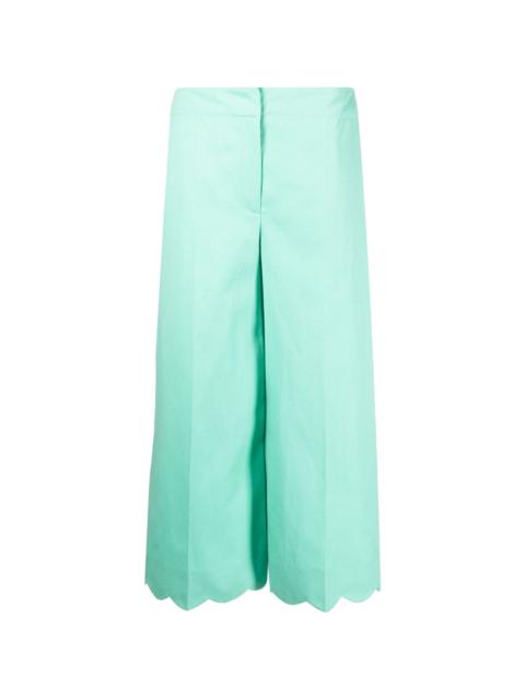 high-waist cropped trousers