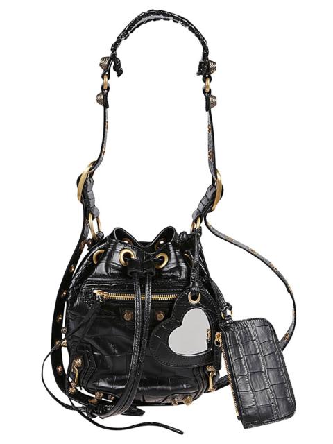 Le cagole xs leather bucket bag