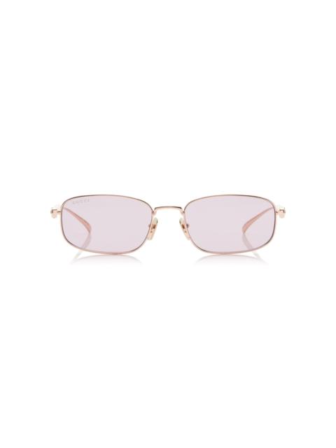GUCCI Square-Frame Metal Sunglasses gold