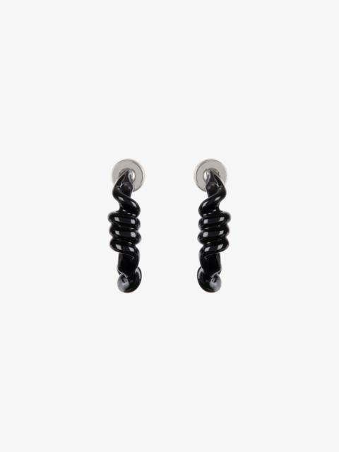 Givenchy TWISTED HOOP EARRINGS IN ENAMEL