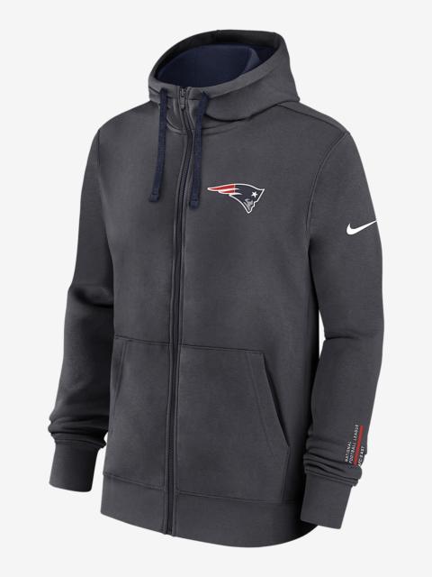Nike New England Patriots Playbook Page Club Men's Nike NFL Full-Zip Hoodie