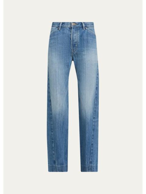 RÙADH The Bijou Twisted Straight-Leg Ankle Jeans