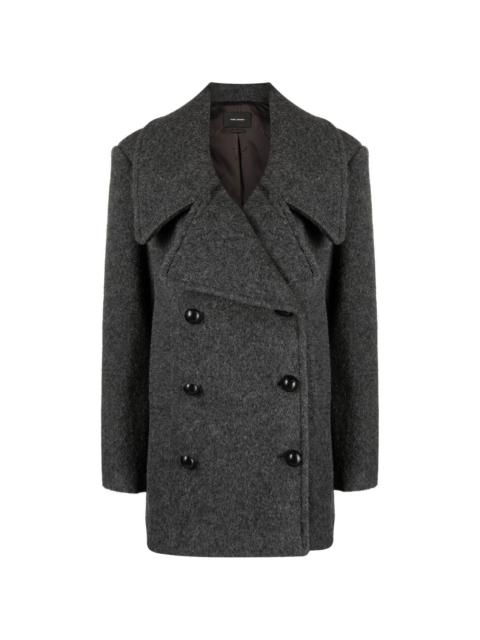 wide lapel double-breasted jacket