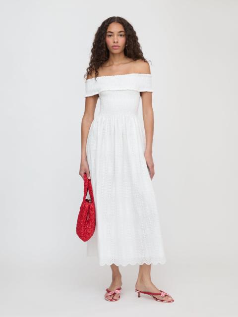 Hill House Home The Marguerite Nap Dress - White Trellis Broderie