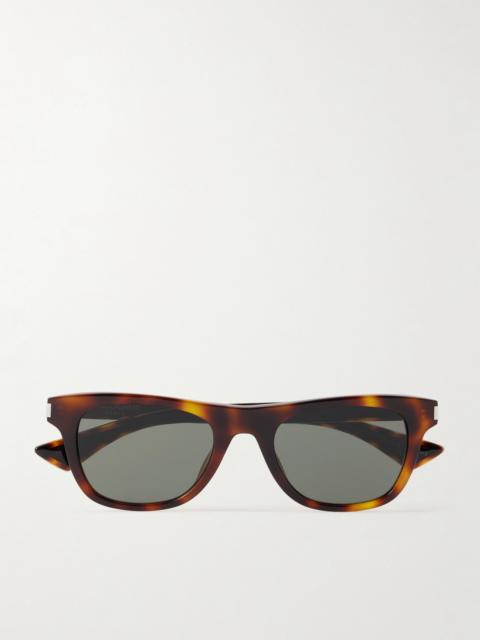 SAINT LAURENT Square-Frame Tortoiseshell Acetate Sunglasses