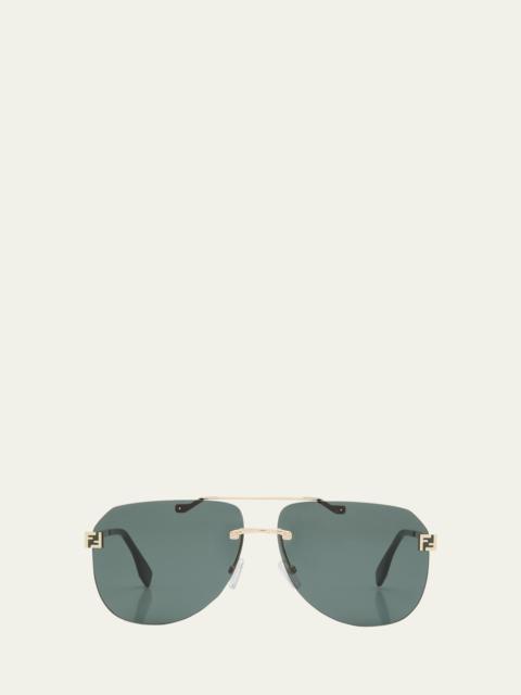 Men's Sky Monogram Metal Sunglasses