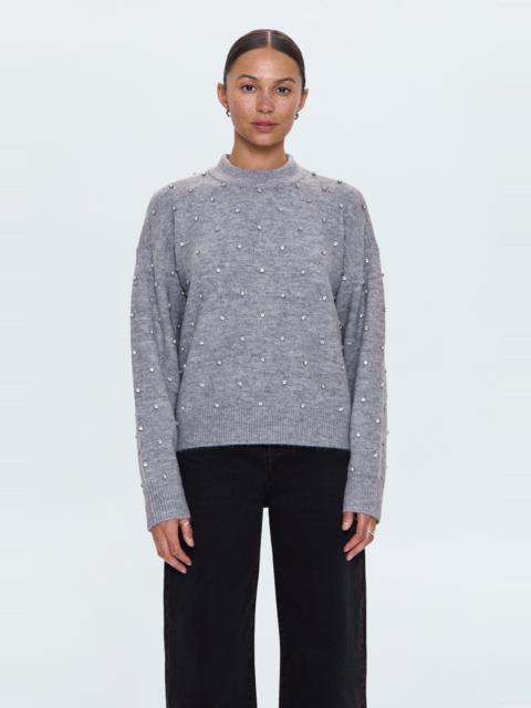 PISTOLA AURA RELAXED CREW NECK SWEATER - CHARCOAL DIAMONTE