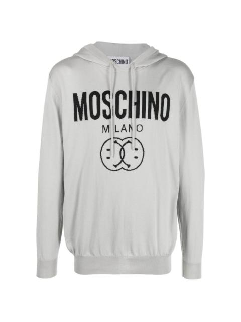 【関税込み】Moschino グレー Double Smiley フーディ Moschino Gray Double Smiley Hoodie | ssense | REVERSIBLE