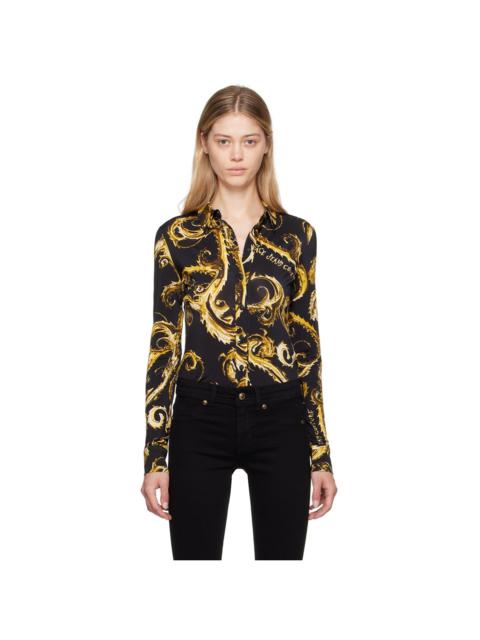 Black & Gold Chromo Couture Fluid Shirt