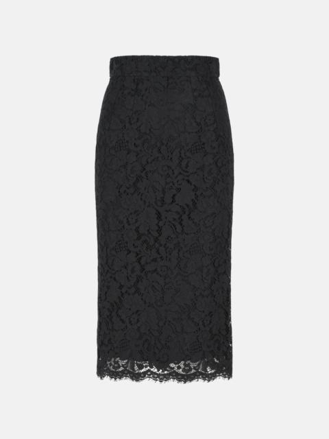 Dolce & Gabbana BLACK COTTON BLEND SKIRT