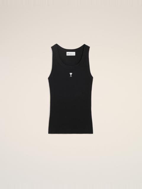 AMI Paris BLACK COTTON AMI DE COEUR TANKTOP