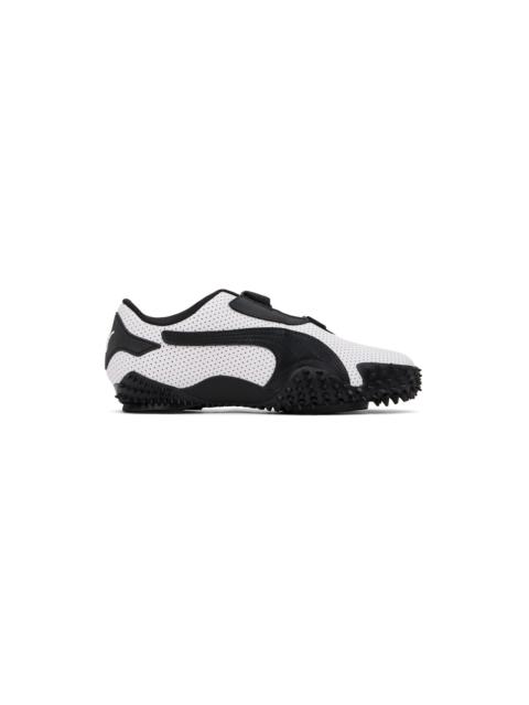 White & Black Mostro Perf Sneakers