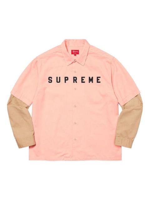 Supreme 대 2-Tone 작업 셔츠 '핑크 탄'SUP-FW20-147