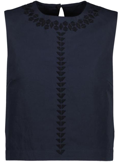 Yves Salomon embroidered top