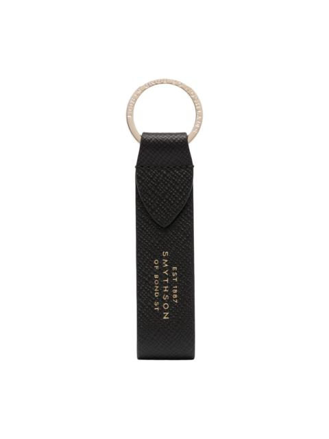 Smythson Panama leather strap keyring